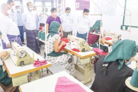 Union Minister for Labour inspects skill tests of garment workers