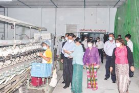 Union Industry Minister inspects factories in Mandalay Region