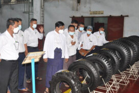 Union Industry Minister makes inspection tour in Mon state