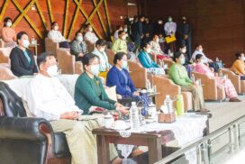 State Administration Council Chairman Prime Minister Senior General Min Aung Hlaing, wife Daw Kyu Kyu Hla attend final match, prize presentation of ISR U-25 Women’s Football Tourney 2022