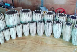 Prices of Myanma traditional musical instrument drums vary on specification, design