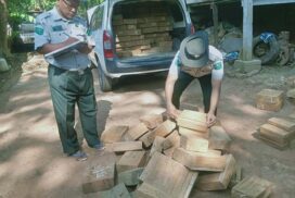 Illegal teak, battery, textile and vehicles seized