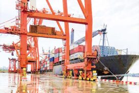 Myanmar Industrial Port provides services for 25-35 cargo ships every month to facilitate trade