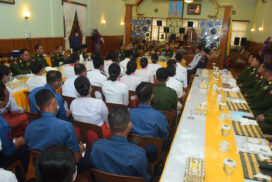 SAC Vice-Chairman Deputy Commander-in-Chief of Defence Services Commander-in-Chief (Army) Vice-Senior General Soe Win tours Kyaukpyu and An stations, Danyawady Naval Region Command Headquarters