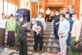 Peace delegation led by UWSP Vice-Chair leaves Nay Pyi Taw