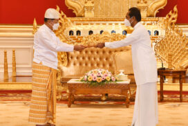 SAC Chairman Prime Minister Senior General  Min Aung Hlaing accepts Credentials of Sri Lankan Ambassador to Myanmar