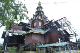 Centuries-old U Ye Kyaw Thu Monastery, Thakyamuni ordination hall undergo restoration in Sittway