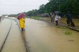 Flooding disrupts rail travel in Bago Region; Passenger safety ensured