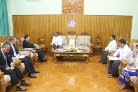 MoL Union Minister receives IOM Myanmar Chief