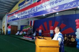 SAC member attends Kayin traditional wrist-tying ceremony in Myaungmya