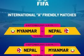 Myanmar to square off against Nepal in FIFA Friendlies