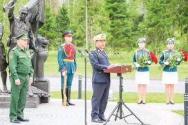 Memorial statue named “Allies of Myanmar Warriors” unveiled in Patriot Park in Russia