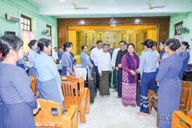 SAC Member, Kachin State officials hold public meeting, visit Myitkyina University