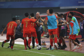 Myanmar U-24 Football Team receives cash awards in recognition of advancing to second stage at XIX Asian Games