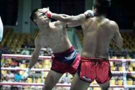 Myanmar traditional Lethwei boxers compete in bouts of championship