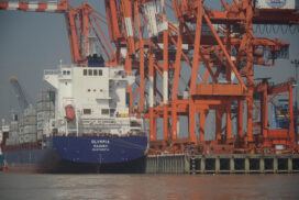 Yangon Port handles 49 cargo ships in July