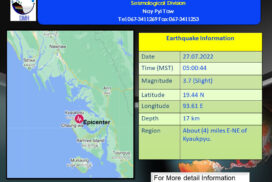 Earthquakes hit inside and outside Myanmar