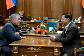 SAC Chairman Prime Minister Senior General  Min Aung Hlaing holds talks with President  of the Republic of Tatarstan