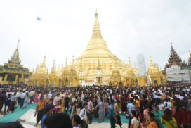 Pagodas in Yangon, Nay Pyi Taw packed with worshippers on Dhammacakka Day