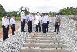MoTC Union Minister inspects completion status of Yangon-Toungoo rail section, bridge construction and Yangon RBE train factory