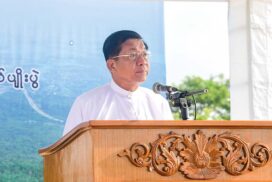 SAC Chairman Prime Minister Senior General Min Aung Hlaing attends monsoon plant-growing ceremony