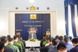 SAC Vice-Chairman Vice-Senior General Soe Win meets families of Myanmar Embassy, Military Attaché Office, trainees and visits Ethnomir world culture city in Russian Federation