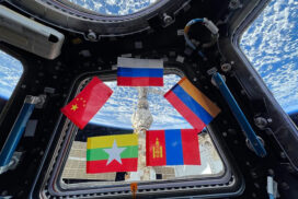 State flags hung at International Space Station in honour of Heads of State to 7th Eastern Economic Forum-2022