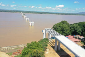 Ayeyawady Bridge (Thayet-Aunglan) Project completes 52%