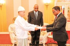 Myanmar Ambassador presents Credentials to President of the Republic of Malawi