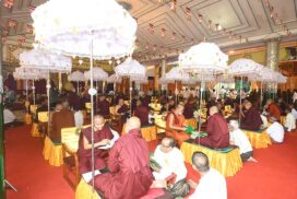 Opening ceremony of 104th Cetiyangana Pariyatti Examination of Shwedagon Pagoda held