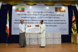 Government of Myanmar donates medicines and medical supplies to Government of Sri Lanka