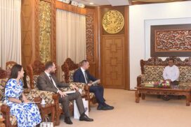 MoFA Union Minister receives Vice-President of Russia-Myanmar Association for Friendship and Cooperation