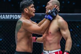 Aung La N Sang beat  Yushin Okami with  first-round TKO