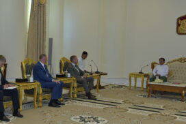 SAC Chairman Prime Minister Senior General Min Aung Hlaing receives delegation of foreign economic organization JSC “Tyazhpromexport” of Russian Federation