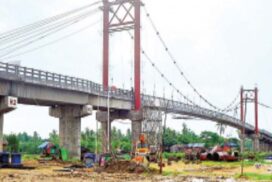 Seikkyi-Khanaungto Bridge across Twantay Canal 19 per cent complete