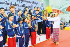 SAC member Jeng Phang Naw Taung attends award ceremony for Myanma Thaing Competition