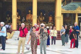 Domestic pilgrims flock to Shwedagon Pagoda during public holidays