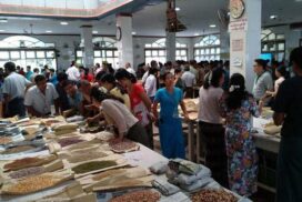 Mandalay market sees brisk sales of pulses, oil seeds during New Year’s Eve
