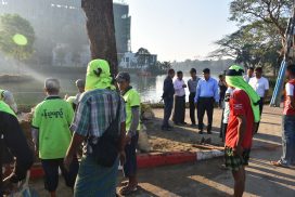 Construction of manufacturing road, development undertakings inspected in Shwemayin area