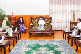 MoALI Union Minister receives Country Director of UNOPS Myanmar