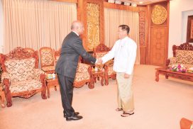 Country Director of UNAIDS Myanmar presents his Credentials to MoFA Union Minister