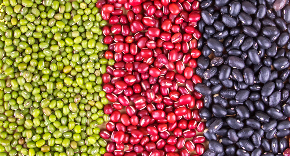 Three types of beans