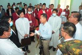 SAC Vice-Chair Deputy Commander-in-Chief of Defence Services Commander-in-Chief (Army) Vice-Senior General Soe Win meets leaders of religious organizations in Loikaw