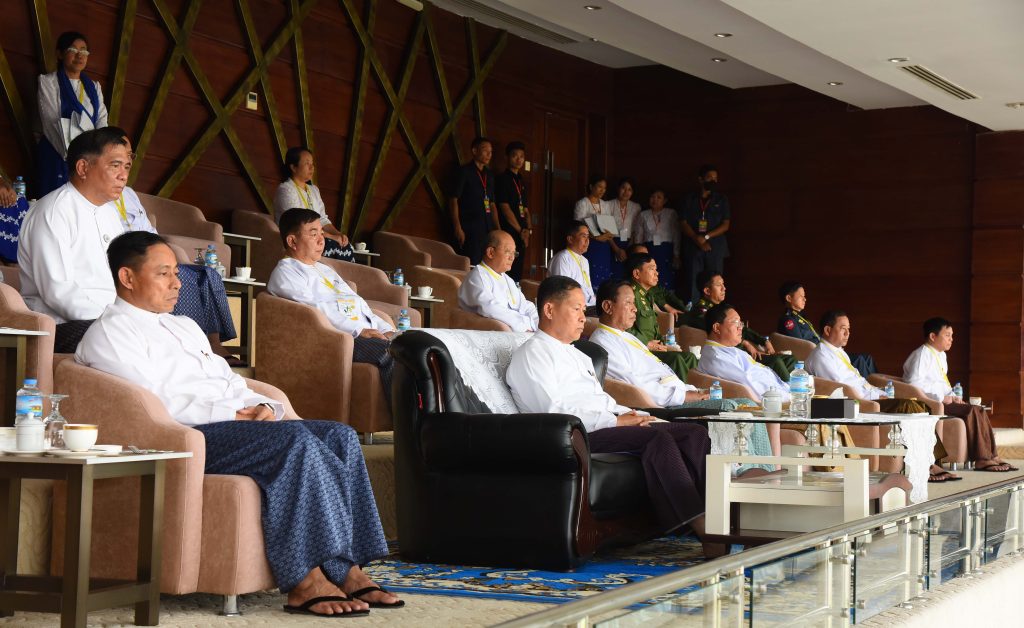 SAC Vice-Chair DPM Vice-Senior General Soe Win attends opening of Inter-Technology and Computer University Football Tournament for 2022-23 Academic Year
