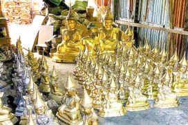 Bronze casting industries booming in Mandalay with many orders to cast images
