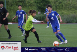 Myanmar U-20 girls’ team play friendly match with Japan’s U-14 boys’ team