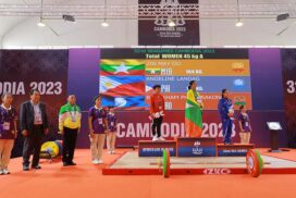 XXXII SEA Games: Myanmar wins one gold each in Weightlifting, Traditional Boat Race, one silver in Sepak Takraw