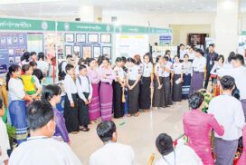 Students from Nay Pyi Taw schools pay observation tours to Myanmar National Education Conference 2023