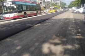 Upgrade of asphalt repaving on Maha Bandoola, Strand roads in Lanmadaw Tsp