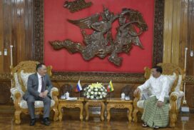 Deputy Chairman of the State Duma, Federal Assembly of the Russian Federation, and party call on Chairman of the State Administration Council Prime Minister Senior General Min Aung Hlaing